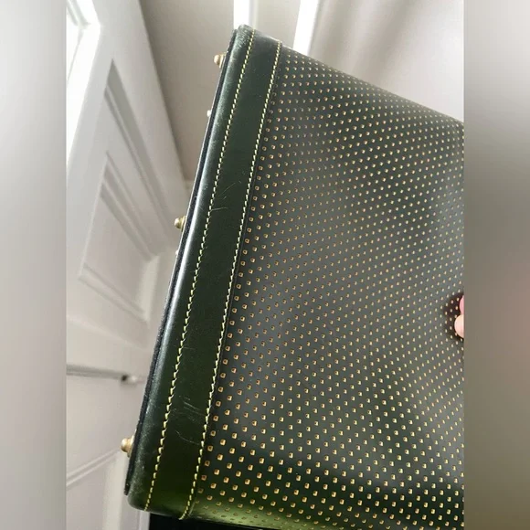 Dooney & Bourke Cabrio Green Perforated Zip Hobo Bag Purse - Picture 10 of 14